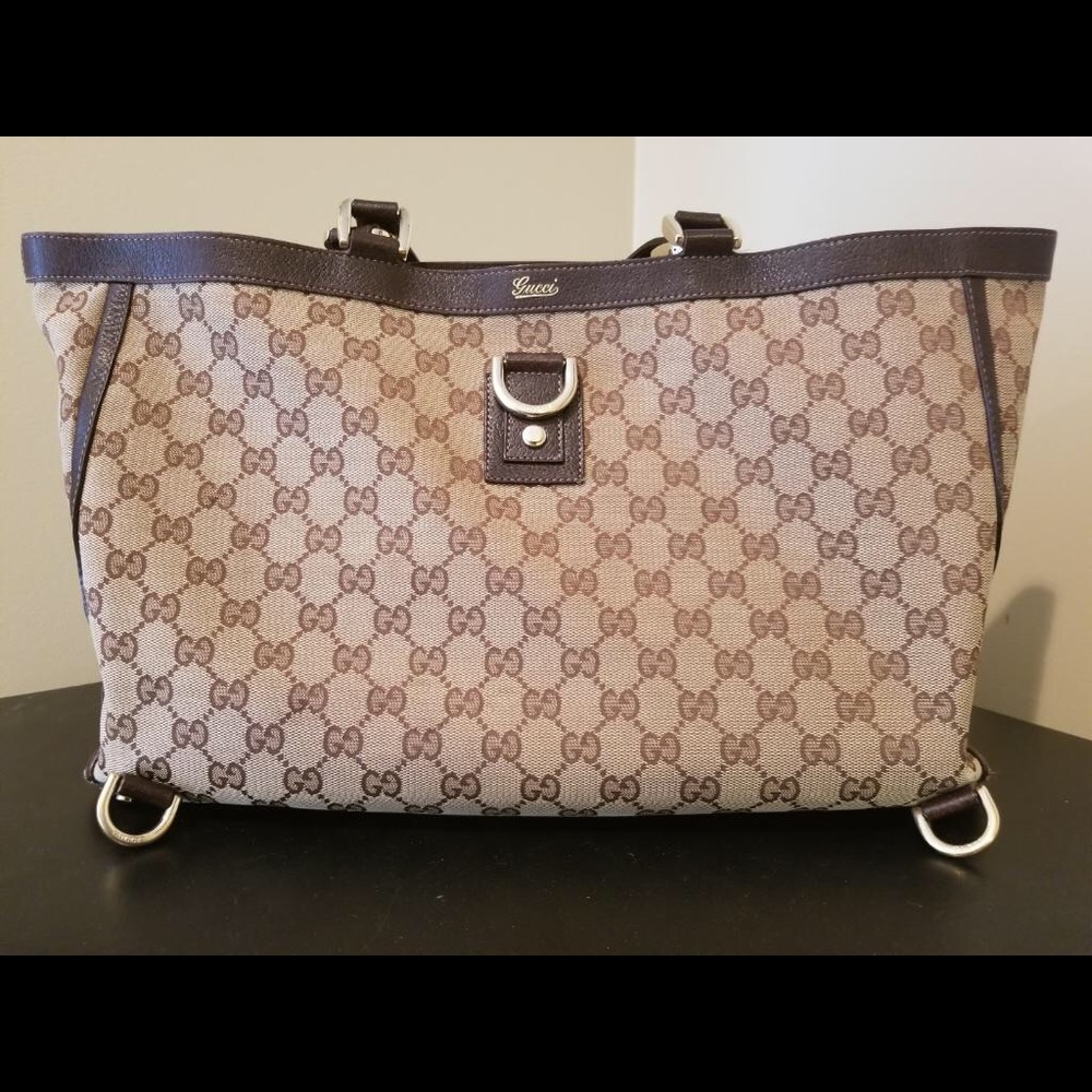 Authentic Gucci brown tote bag